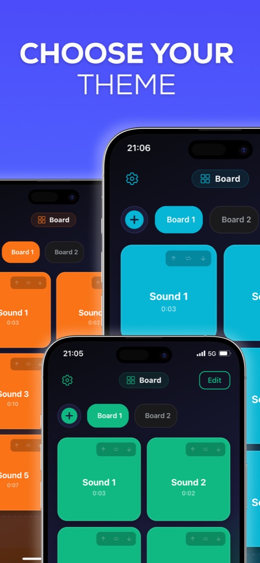 Sound Board iOS app advanced settings screen